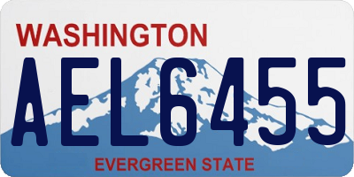 WA license plate AEL6455