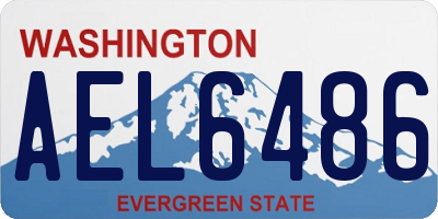 WA license plate AEL6486