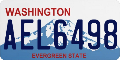 WA license plate AEL6498