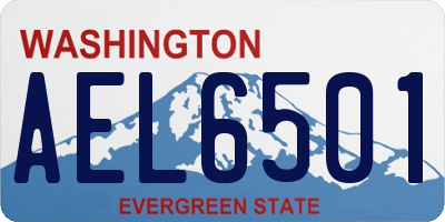 WA license plate AEL6501