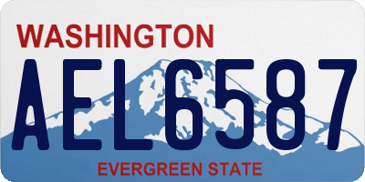 WA license plate AEL6587