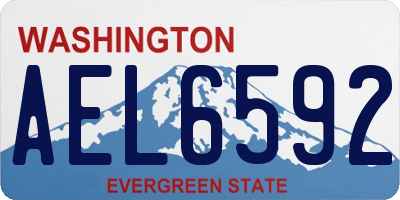 WA license plate AEL6592