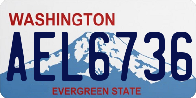 WA license plate AEL6736