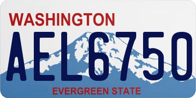 WA license plate AEL6750