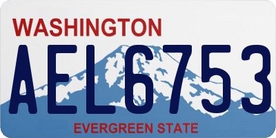 WA license plate AEL6753