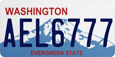 WA license plate AEL6777