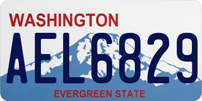 WA license plate AEL6829