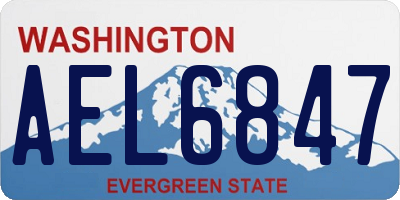 WA license plate AEL6847