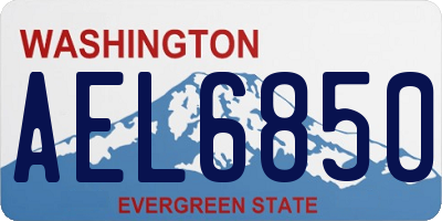WA license plate AEL6850