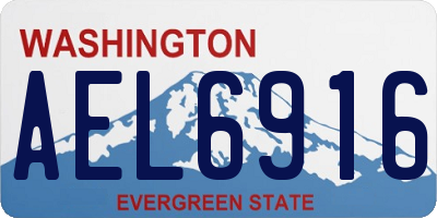 WA license plate AEL6916