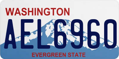 WA license plate AEL6960