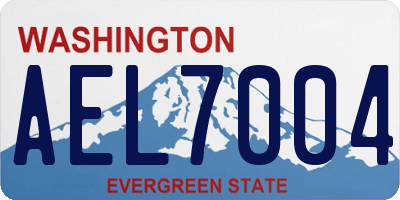 WA license plate AEL7004