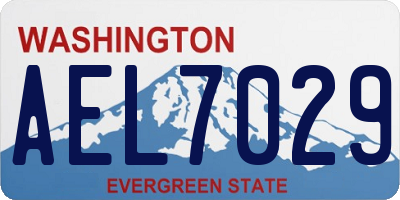 WA license plate AEL7029