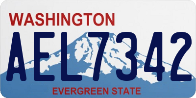 WA license plate AEL7342