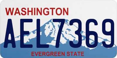 WA license plate AEL7369