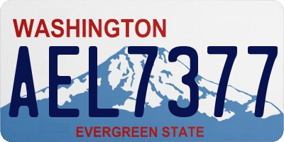 WA license plate AEL7377