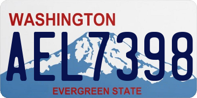 WA license plate AEL7398