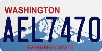 WA license plate AEL7470