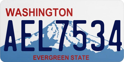 WA license plate AEL7534