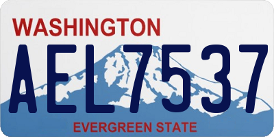 WA license plate AEL7537