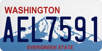 WA license plate AEL7591