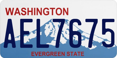 WA license plate AEL7675