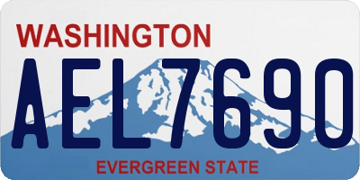 WA license plate AEL7690