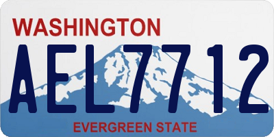 WA license plate AEL7712