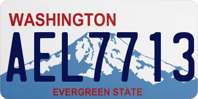 WA license plate AEL7713