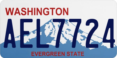 WA license plate AEL7724