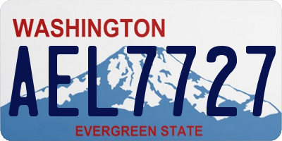 WA license plate AEL7727