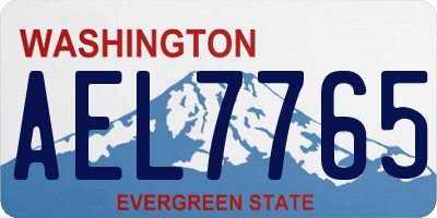 WA license plate AEL7765