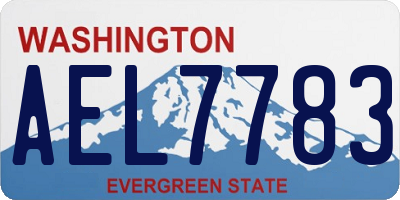 WA license plate AEL7783
