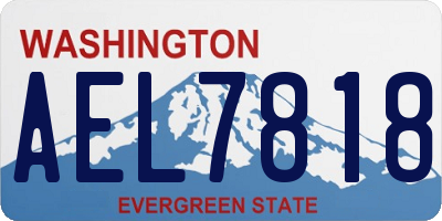 WA license plate AEL7818