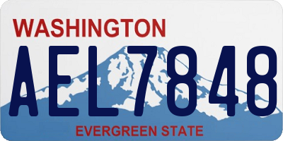 WA license plate AEL7848
