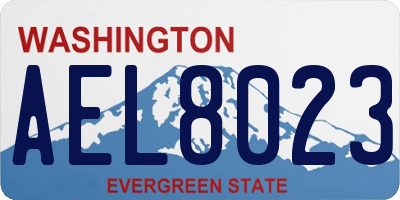 WA license plate AEL8023