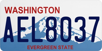 WA license plate AEL8037