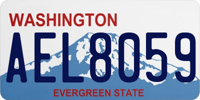 WA license plate AEL8059