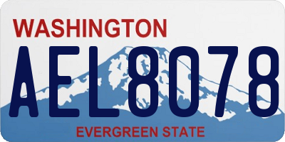 WA license plate AEL8078