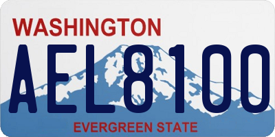 WA license plate AEL8100