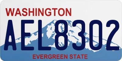 WA license plate AEL8302
