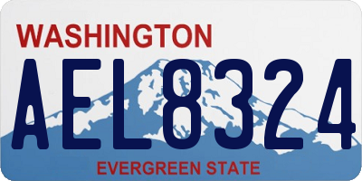 WA license plate AEL8324