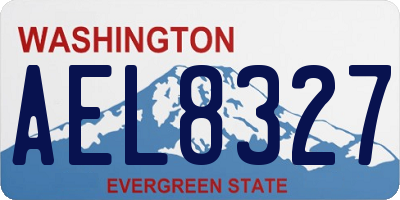 WA license plate AEL8327