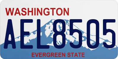WA license plate AEL8505