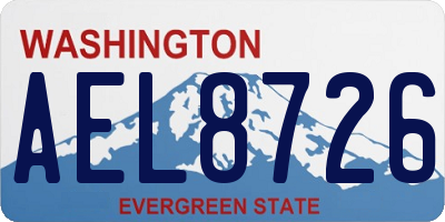 WA license plate AEL8726