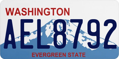 WA license plate AEL8792