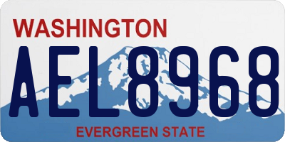WA license plate AEL8968