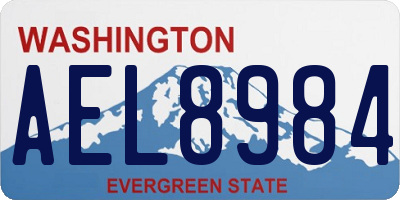 WA license plate AEL8984