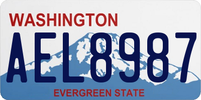 WA license plate AEL8987