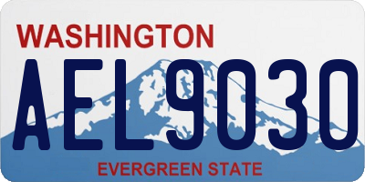 WA license plate AEL9030